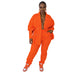 Color-Orange-Solid Color Casual Women Suit-Fancey Boutique