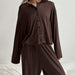 Autumn Winter Ladies Homewear Soft Comfortable Cardigan Long Sleeve Pants Thin Two Piece Suit Knitted-Fancey Boutique