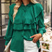 Color-Green-Office Long Sleeved Shirt Spring Autumn Women Wear Casual-Fancey Boutique
