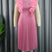 Color-Pink-Early Autumn Mesh Stitching Dress Sleeveless Pleated High Waisted Dresses-Fancey Boutique