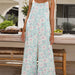 Color-Light Blue-Spring Autumn Women Clothing Pants Printed Loose Casual Sling Jumpsuit for Women-Fancey Boutique