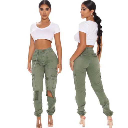 Color-Army Green-Slim Fit Camouflage Printed Comfort Casual Stretch Overalls-Fancey Boutique