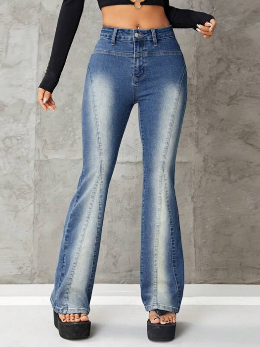 Slimming Stretch Bootcut Trousers Jeans Women-Fancey Boutique