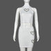 Color-White-Heart Shape Rhinestone Hollow Out Cutout Cropped Sexy Vest Short Skirt Set Women-Fancey Boutique