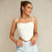 Color-White-Summer Sexy Camisole Solid Color Boning Corset Slim Fit Backless Short Vest-Fancey Boutique