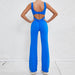 Color-Royal Blue-Autumn Sand Hollow Out Cutout Beauty Back One Piece Peach Hip Lifting Sport Workout Clothes Micro Pull Yoga Jumpsuit Jumpsuit-Fancey Boutique