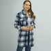 Color-Multi-3-Autumn Winter Women Clothing Collar Plaid Long Women Plush Coat Top Women Shacket-Fancey Boutique