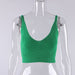 Color-Green-Sexy Casual off Shoulder Low Cut Slim Fit Knitted Solid Color Vest-Fancey Boutique