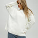 Sweater for Women Autumn Winter round Neck Pullover Loose Long Sleeved Sweater Coat for Women-White-Fancey Boutique