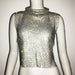 Color-Silver-Women's Clothing Full Diamond Vest Luxury Turtleneck Rhinestone Top Sexy Nightclub Sexy Vest-Fancey Boutique