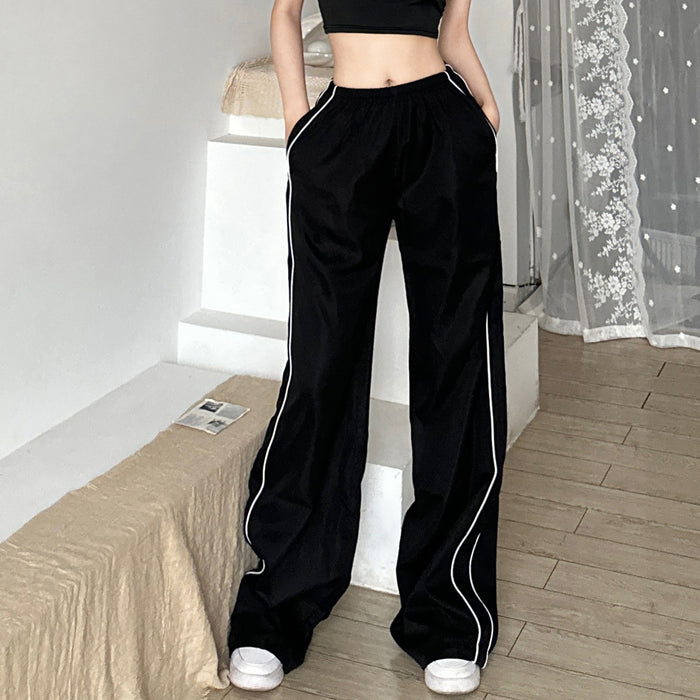 Winter Street High Waist Loose Slimming Drawstring Ankle Tied Sports Casual Pants Trousers for Women-Fancey Boutique