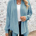 Color-Skyblue-Women Clothing Temu Autumn Winter Long Sleeve Solid Color Loose Cardigan Coat-Fancey Boutique