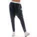 Color-Black-Metallic Coated Fabric Saggy Pants Street Harem Pants Loose All Match Baggy Pants-Fancey Boutique