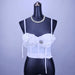 Original Design Floral Patch Rhinestone Sexy Bandeau Sling Top Women Outer Wear-White-Fancey Boutique