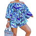 Color-Blue-Sexy Printing Suit Club Wear-Fancey Boutique