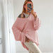 Color-Pink-Autumn Winter Women Clothing Popular Cotton Linen Loose Top Casual Sweater-Fancey Boutique