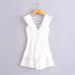 Color-White-Cotton Eyelet Embroidered Romper-Fancey Boutique