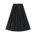 Color-Black-Summer High Waist Pleated Skirt Spring Summer Korean Drape Young Slimming Skirt Pink-Fancey Boutique