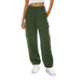 Color-Green-Autumn Winter Women Wide Leg Sweatpants Elastic Waist Loose Casual Workwear Trousers-Fancey Boutique