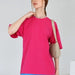 Spring Summer Solid Color T Shirt Women Cotton Short Sleeved Shirt Loose All Match-Coral Red-Fancey Boutique