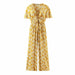 Color-Yellow Printings-Summer New Street Fashion Loose Casual Chest Lace-up Printed Jumpsuit-Fancey Boutique