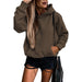 Autumn Winter Solid Color Pocket Hooded for Women All Matching Long Sleeve Top-Color-Fancey Boutique