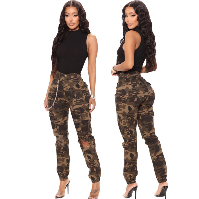 Color-Camouflage Color-Slim Fit Camouflage Printed Comfort Casual Stretch Overalls-Fancey Boutique