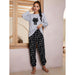 Color-Light Grey-Home Wear Women Autumn Winter Long Sleeves Pajamas Suit Can Be Worn outside Delivery-Fancey Boutique