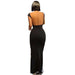 Color-Black-Sexy Bare Back Slim Fit Waist Controlled Slimming Party Disco Dress-Fancey Boutique