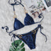 Color-Royal Blue-Sexy Bikini Handmade Beaded Swimsuit Crystal Diamond Split Women Swimsuit Guest-Fancey Boutique