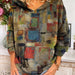 Color-Coffee-Plus Size Autumn Winter Women Loose Printed Long Sleeve Hooded Sweater-Fancey Boutique