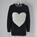 Color-Black White Heart-Knitwear Women Autumn Winter Women Knitwear Heart Trendy Pullover Sweater Women-Fancey Boutique