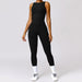 Color-Advanced Black-Tight Back Yoga Jumpsuit Sports Fitness Hollow Out Cutout Hip Lifting Yoga Jumpsuit Women-Fancey Boutique