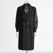 Color-Black-Autumn Winter Niche Design Stitching Contrast Color Loose Casual All Matching Long Trench Coat Women-Fancey Boutique