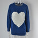 Color-Navy Blue-Knitwear Women Autumn Winter Women Knitwear Heart Trendy Pullover Sweater Women-Fancey Boutique