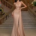 Color-Apricot-Evening Dress Women Clothing Dress Cocktail Party Bridesmaid Dress Long Tail Backless One Shoulder Christmas Dress-Fancey Boutique