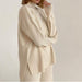 Color-Beige coat-Loose Casual Sweater Top Trousers Set-Fancey Boutique