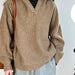 Color-Khaki-Autumn Winter Profile High Grade Maillard Soft Glutinous Hooded Sweater Lazy Sweater Women-Fancey Boutique