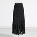 Dress Early Spring Stitching Wafer Tassel High Waist Solid Color Skirt-Black-Fancey Boutique