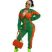 Women Clothing Casual Color Matching Cardigan Two Piece Set Women Clothing-Green-Fancey Boutique