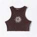 Color-Brown-Women Clothing Spring Casual Sexy Sweet Round Neck Sleeveless Vest-Fancey Boutique