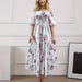 Spring Summer Women Dress off Shoulder Floral off Shoulder Long-Fancey Boutique