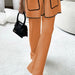 Color-Orange Pants-Women Stitching Bag Set Autumn Winter-Fancey Boutique