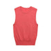 Women Clothing Summer Striped Basic Round Neck Sleeveless Knitted Top-Coral Red-Fancey Boutique