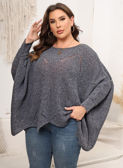 Color-Black White-plus Size Women Tops Women Clothes Autumn Winter Loose Woven Shirt Idle Pullover-Fancey Boutique