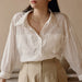 Lightweight White Shirt Summer Women Cotton Texture Collared Sun Protection Niche Cardigan Coat Shirt Top-Fancey Boutique