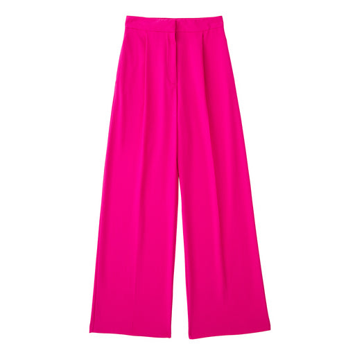 Color-Coral Red-Autumn Unisex Solid Color Loose Casual Trousers Wide Leg Pants-Fancey Boutique