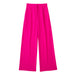 Color-Coral Red-Autumn Unisex Solid Color Loose Casual Trousers Wide Leg Pants-Fancey Boutique