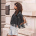 Tassel Coat Women Suede Solid Color Short Vest Jacket Coat-Fancey Boutique