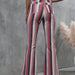 Spring Summer Striped Skinny Raw Edge Denim Casual Trousers Women-Fancey Boutique